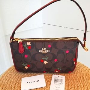Authentic Coach Nolita In Signature Heart Petal Print Pattern.